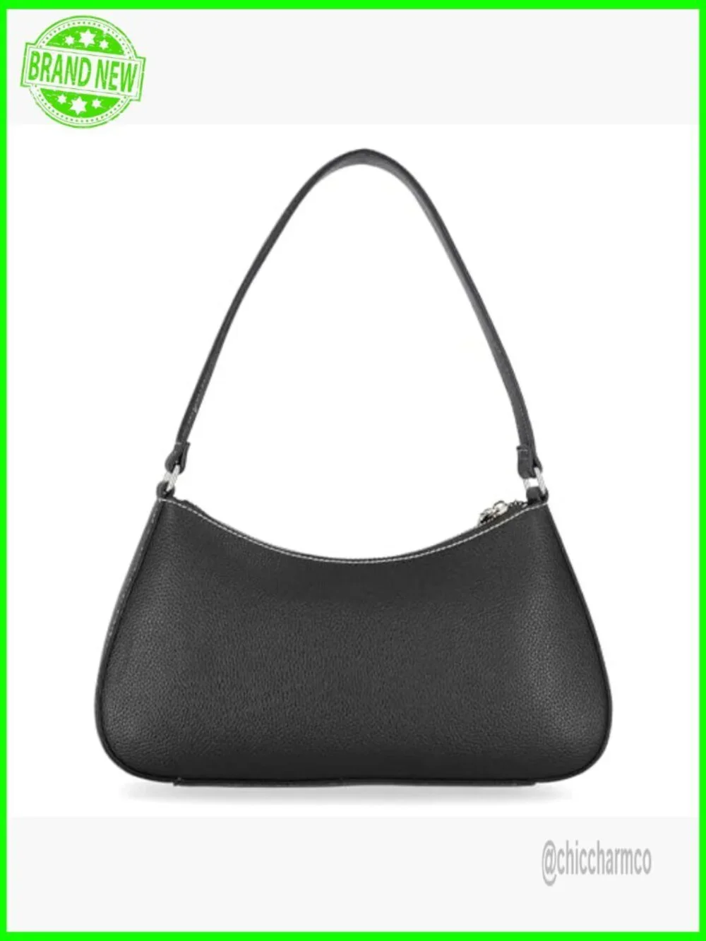 Large Vegan Leather Hobo Shoulder Bag with Zipper and Snap Pockets